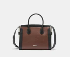 Nine West Margery Large Satchel Bag - Mahogany/Multi