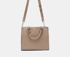 Nine West Chelsay Satchel Bag - Dark Mushroom