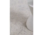 Sophia Geometric Grey Wool Rug