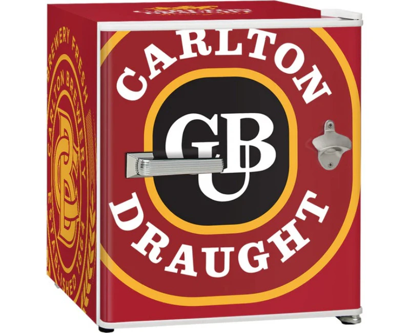 Carlton Draught Retro Mini Bar Fridge Schmick Brand With Opener