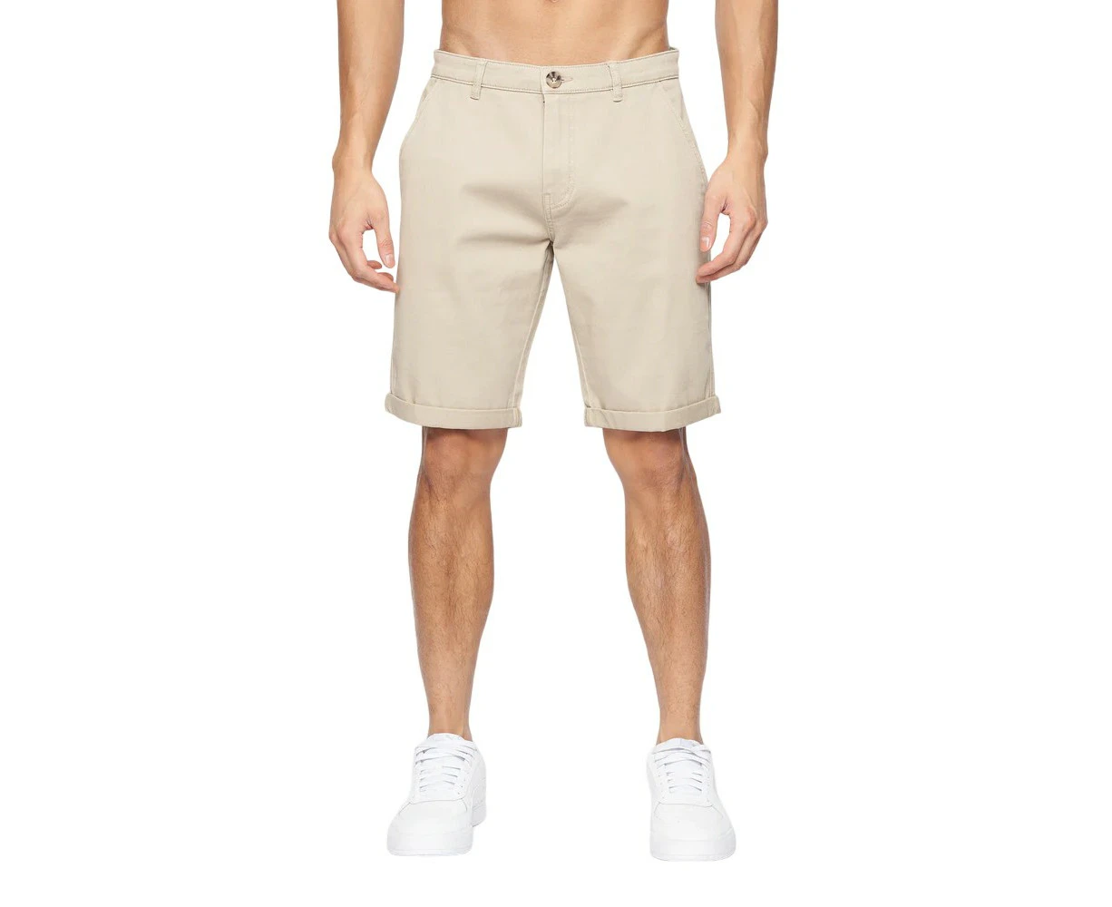 Crosshatch Mens Sinwood Chino Shorts (Beige) - BG462