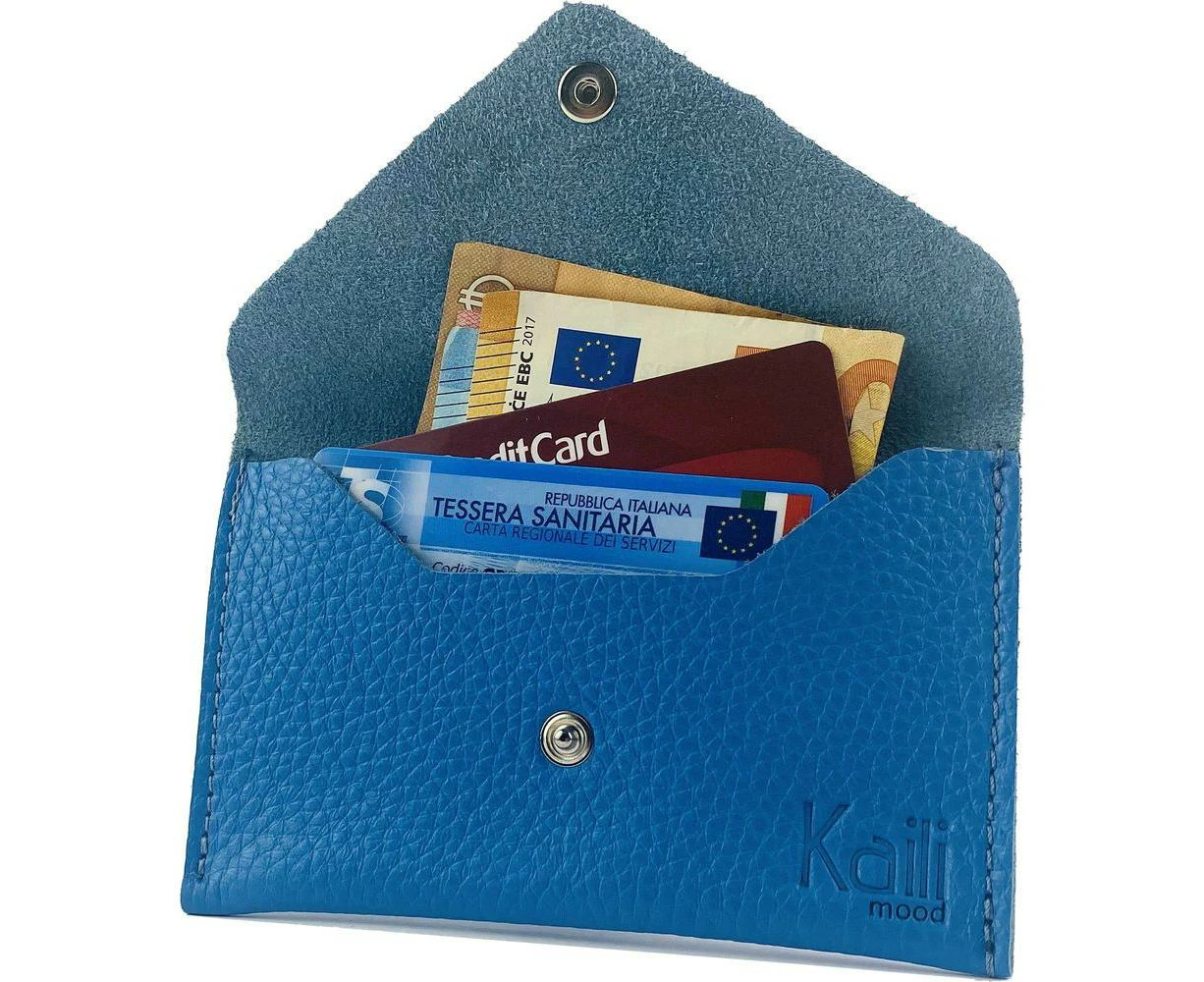 ? Luxe Italian Leather Wallet Clutch | K0040ob | Women | Sky Blue ?