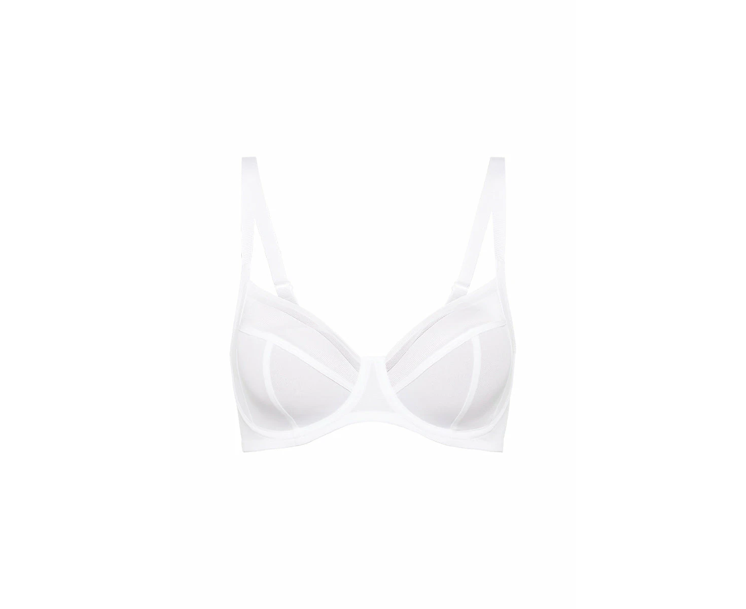 Mae Mesh Bra - White, 38, B