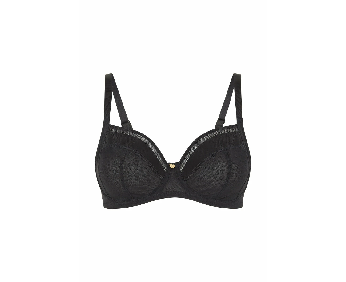 Mae Mesh Bra - Black, 34, DD (E)