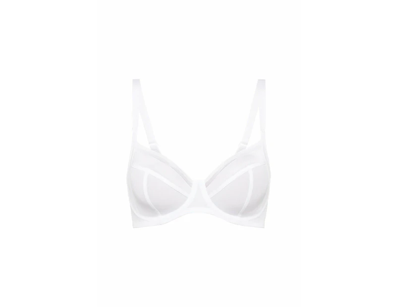 Mae Mesh Bra - White, 32, J