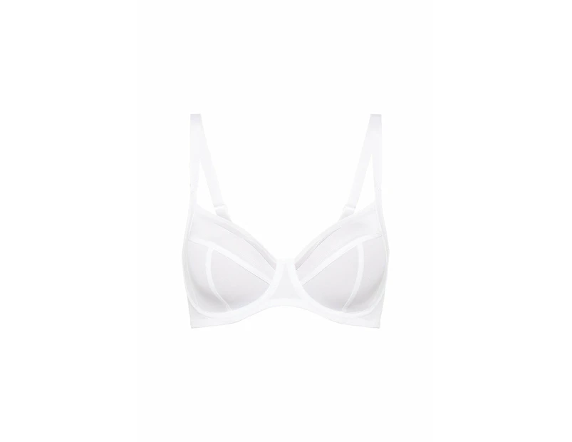 Mae Mesh Bra - White, 42, C