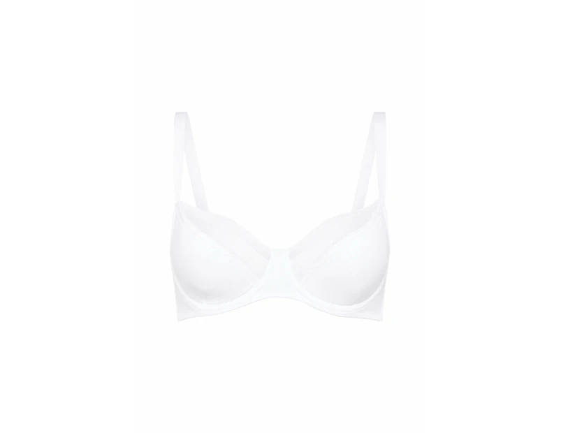 Mae Sculpted Bra - White, 38, D