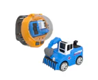 Mini Remote Control Bulldozer Watch Toy with USB Charging-Blue