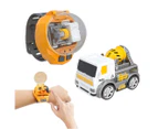 Mini Remote Control Bulldozer Watch Toy with USB Charging-White