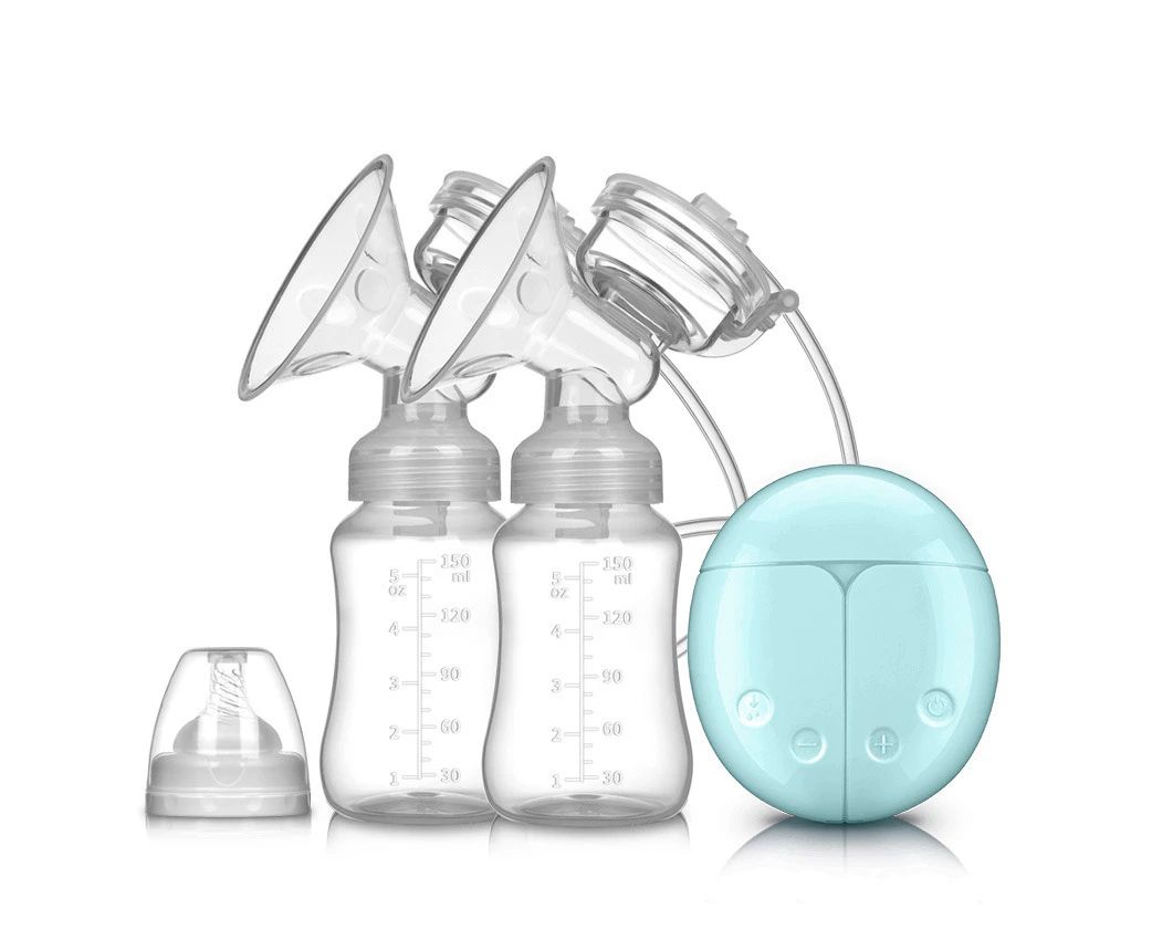 Intelligent Double Electric Breast Pump Automatic Milk Suction-Blue