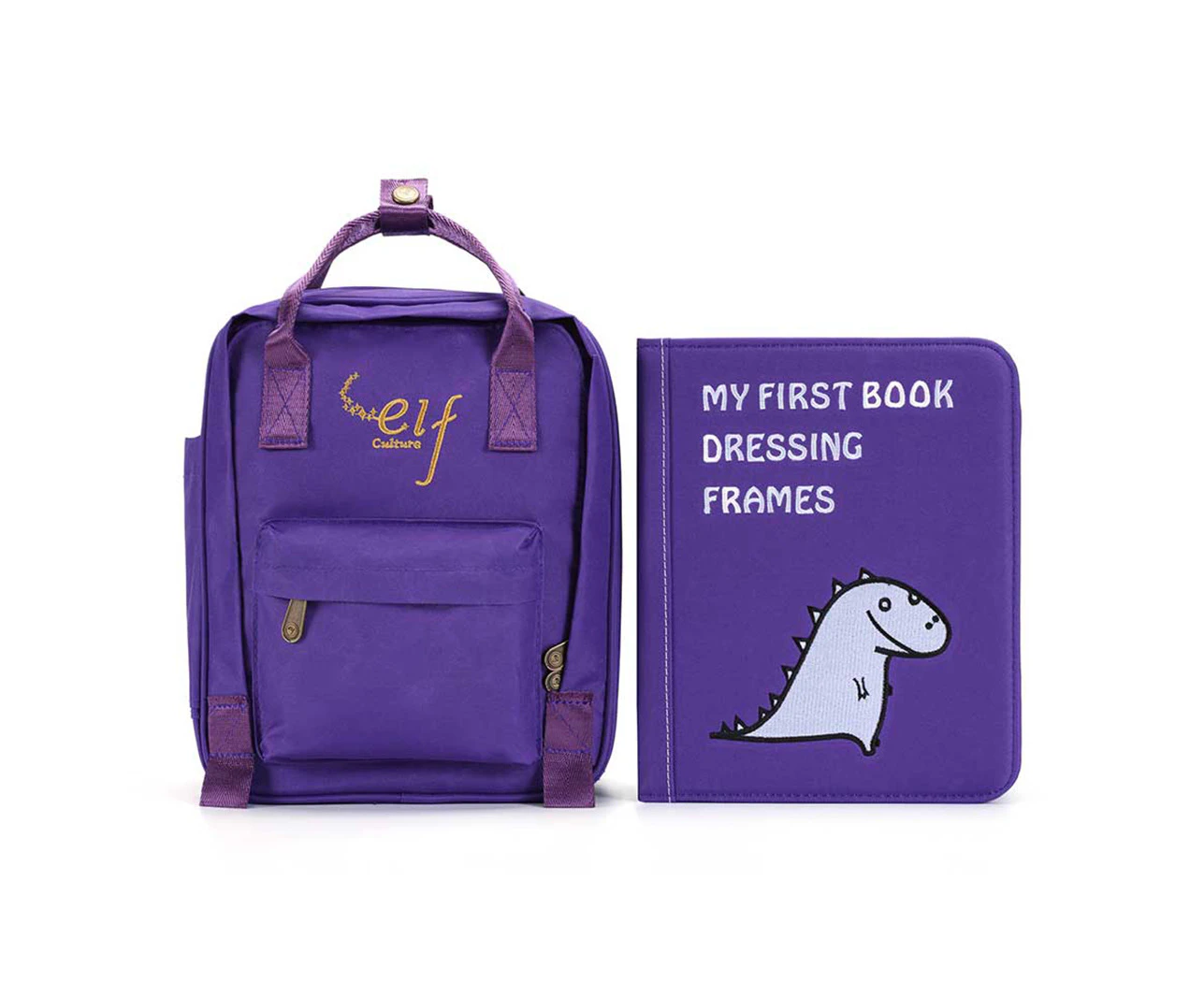 My First Book Dressing Frame Purple Montessori Education Kids Gift Books