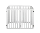 Pawz Wooden Pet Gate Dog Fence Safety Stair Barrier Security Door 6 Panel Large