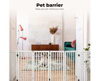 Pawz Wooden Pet Gate Dog Fence Safety Stair Barrier Security Door 6 Panel Large