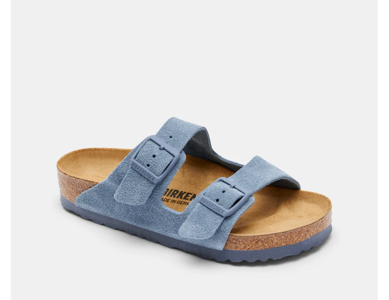 Birkenstock Women's Arizona Suede Regular Fit Sandals - Elemental Blue