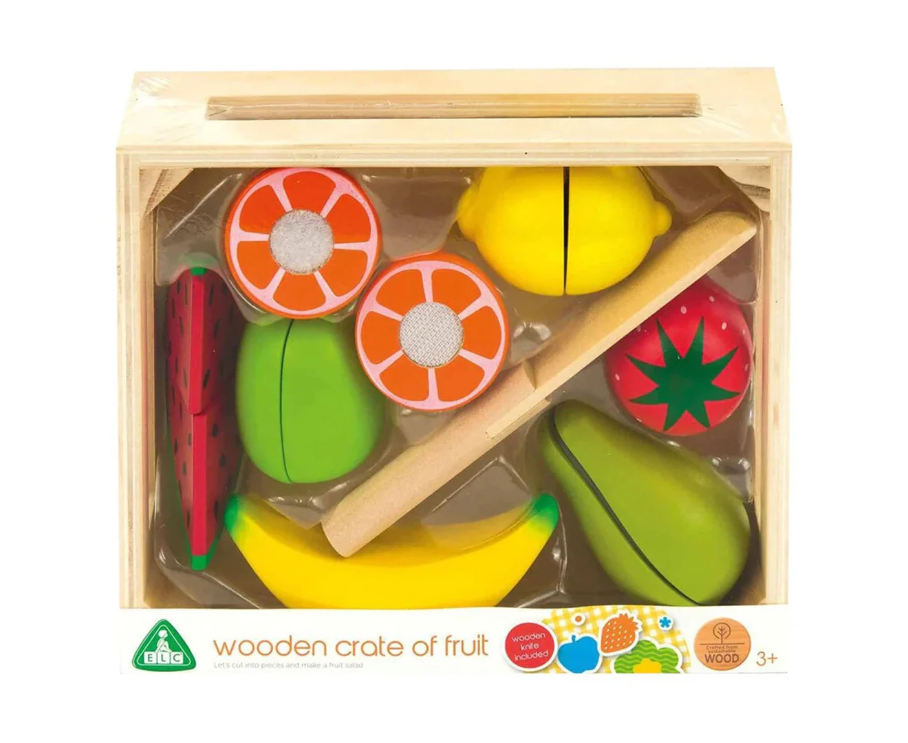 Early Learning Centre Wooden Crate of Fruit Set