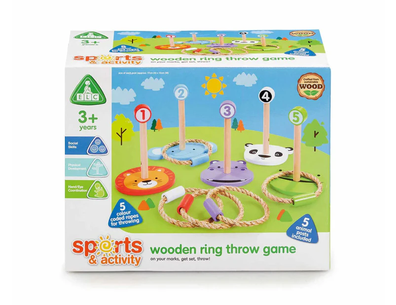 Early Learning Centre Wooden Ring Throw Game