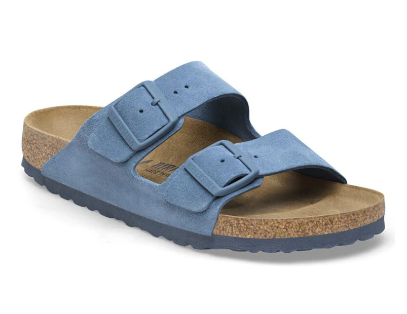 Birkenstock Women's Arizona Suede Regular Fit Sandals - Elemental Blue