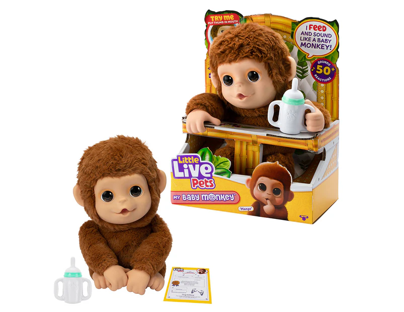 Little Live Pets My Baby Monkey Plush Toy