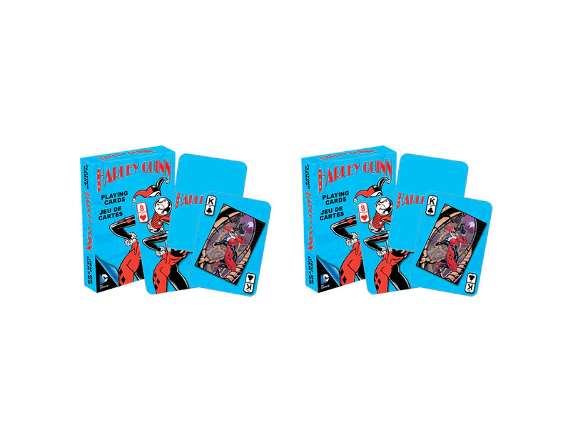 2PK Aquarius DC Comics Harley Quinn Retro Playing Cards Deck  Gaming Set 5y+