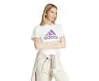 Adidas Women's Animal Graphic Tee / T-Shirt / Tshirt - White