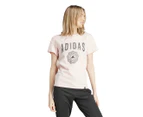 Adidas Women's Collegiate Graphic Tee / T-Shirt / Tshirt - Sandy Pink