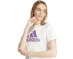 Adidas Women's Animal Graphic Tee / T-Shirt / Tshirt - White