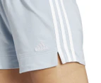 Adidas Women's Essentials Slim 3-Stripes Shorts - Wonder Blue