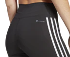 Adidas Women's Train Essentials 3-Stripes High-Waisted 3/4 Leggings - Black