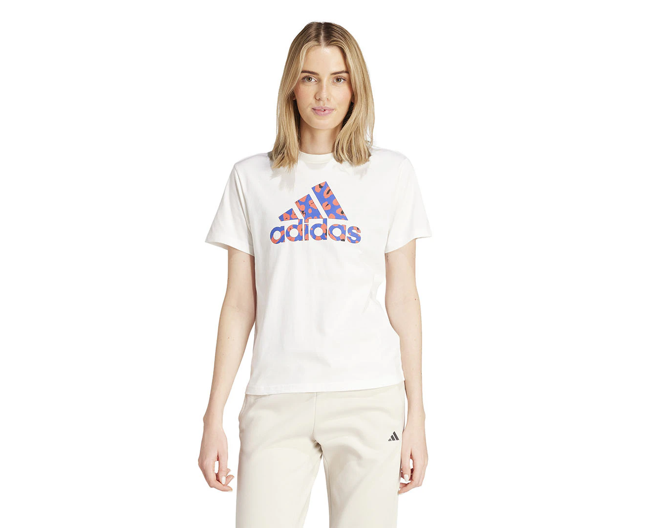 Adidas Women's Animal Graphic Tee / T-Shirt / Tshirt - White