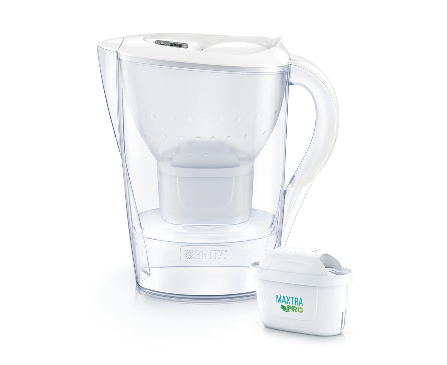 BRITA Marella 2.4 L Water Filter Jug with 1 MAXTRA+ Filter Cartridges  Replacement - White