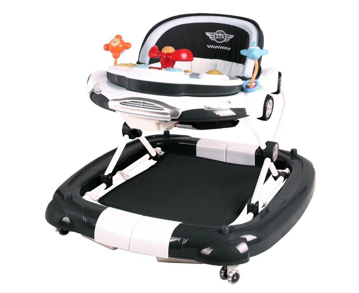 Car Theme Baby Walker Rocker Play Activity Centre Black