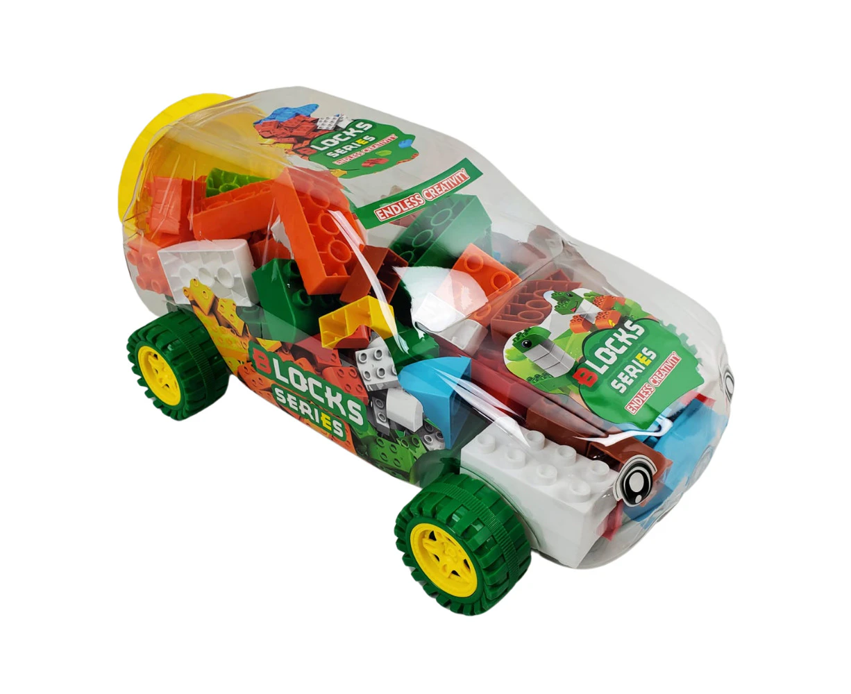 Large Size Building Blocks With Suv Car Container For Kids