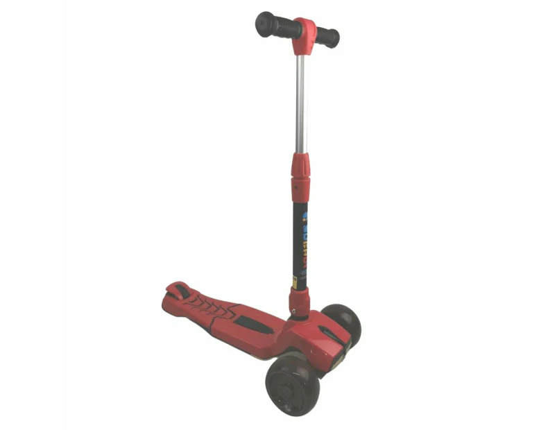 Supermax Pro Max Foldable Scooter With Flashing Wheels Red