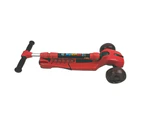 Supermax Pro Max Foldable Scooter With Flashing Wheels Red