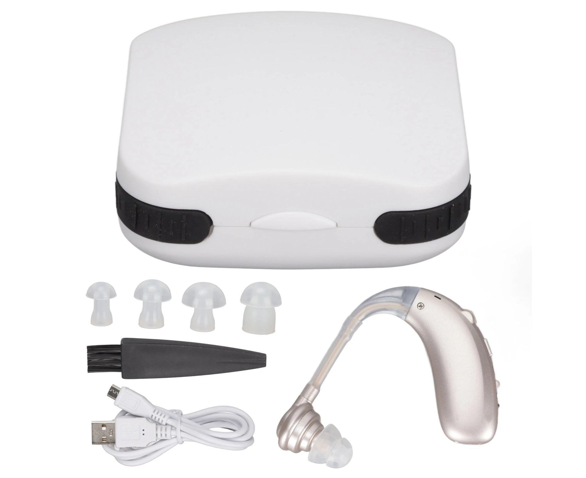 Hearing Aids USB Rechargeable 6 Level Volume Wireless Sound Amplifier for Left Right Ear