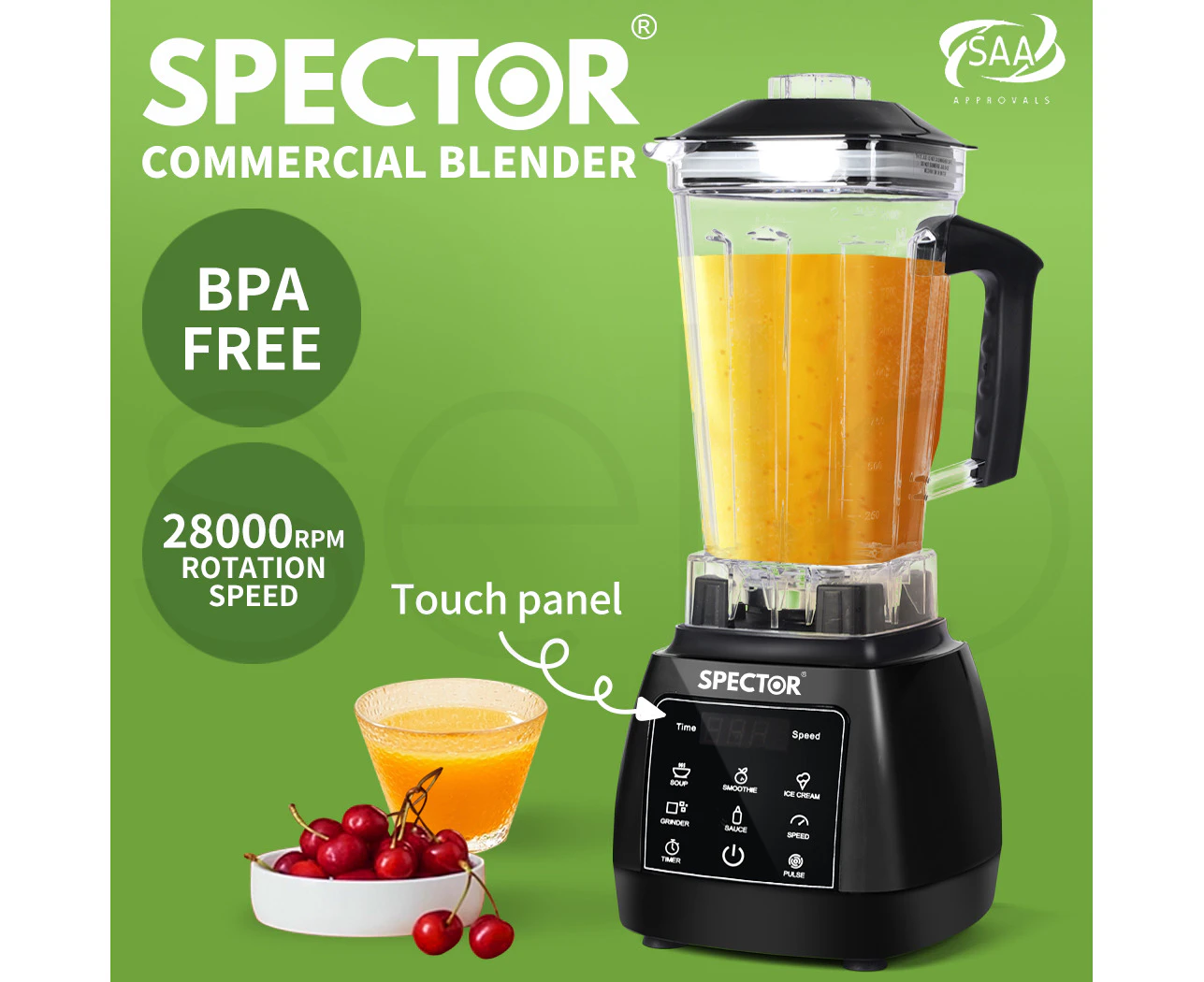 Spector 2L Commercial Blender Mixer Food Processor Juicer Smoothie Ice Crush