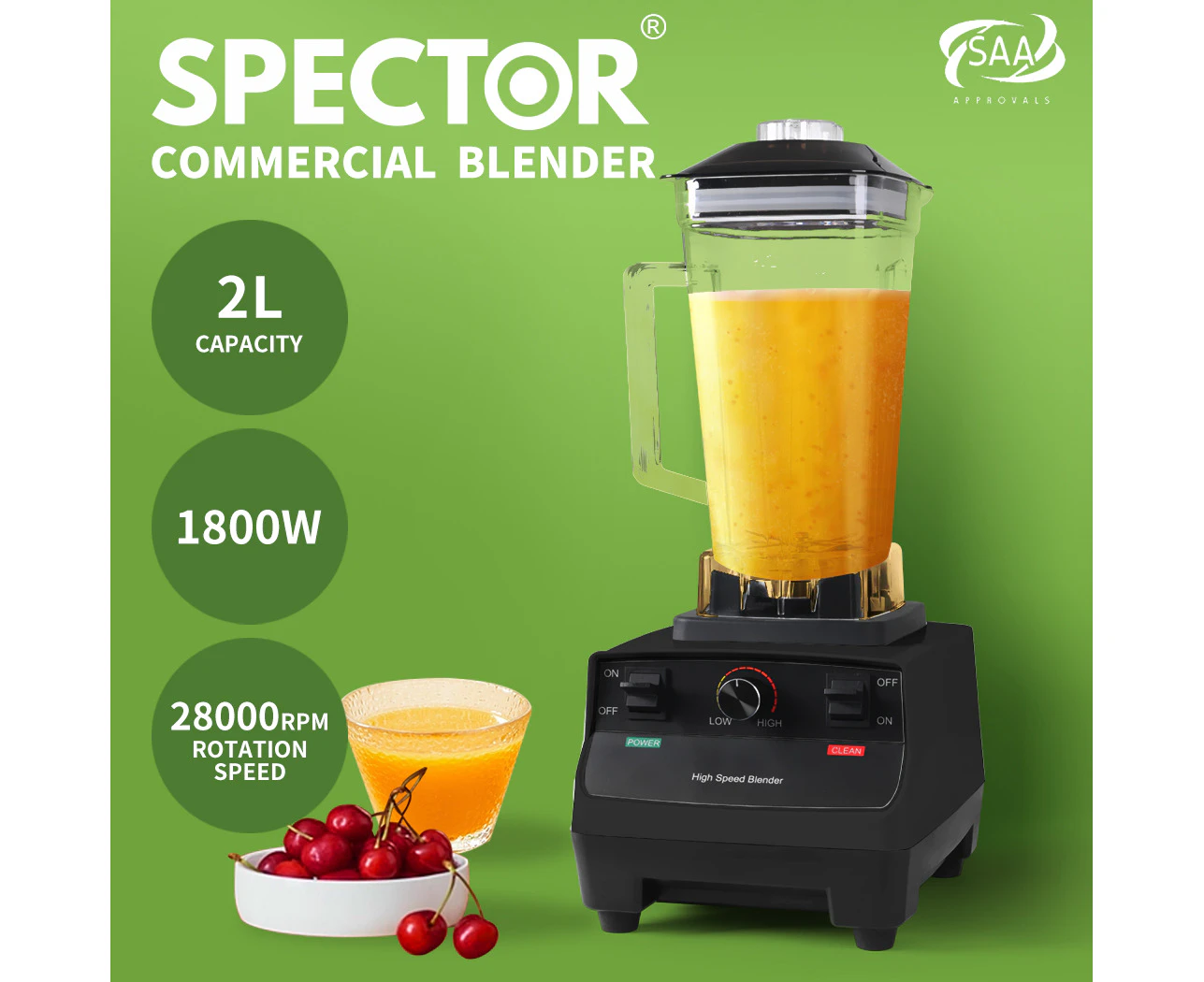 2L Commercial Blender Smoothie Food Processor Mixer Kitchen Juicer Ice Crush