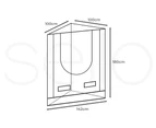 Grow Tent Indoor System Hydroponics Room 600D Oxford Plant Aluminium 100x142x180