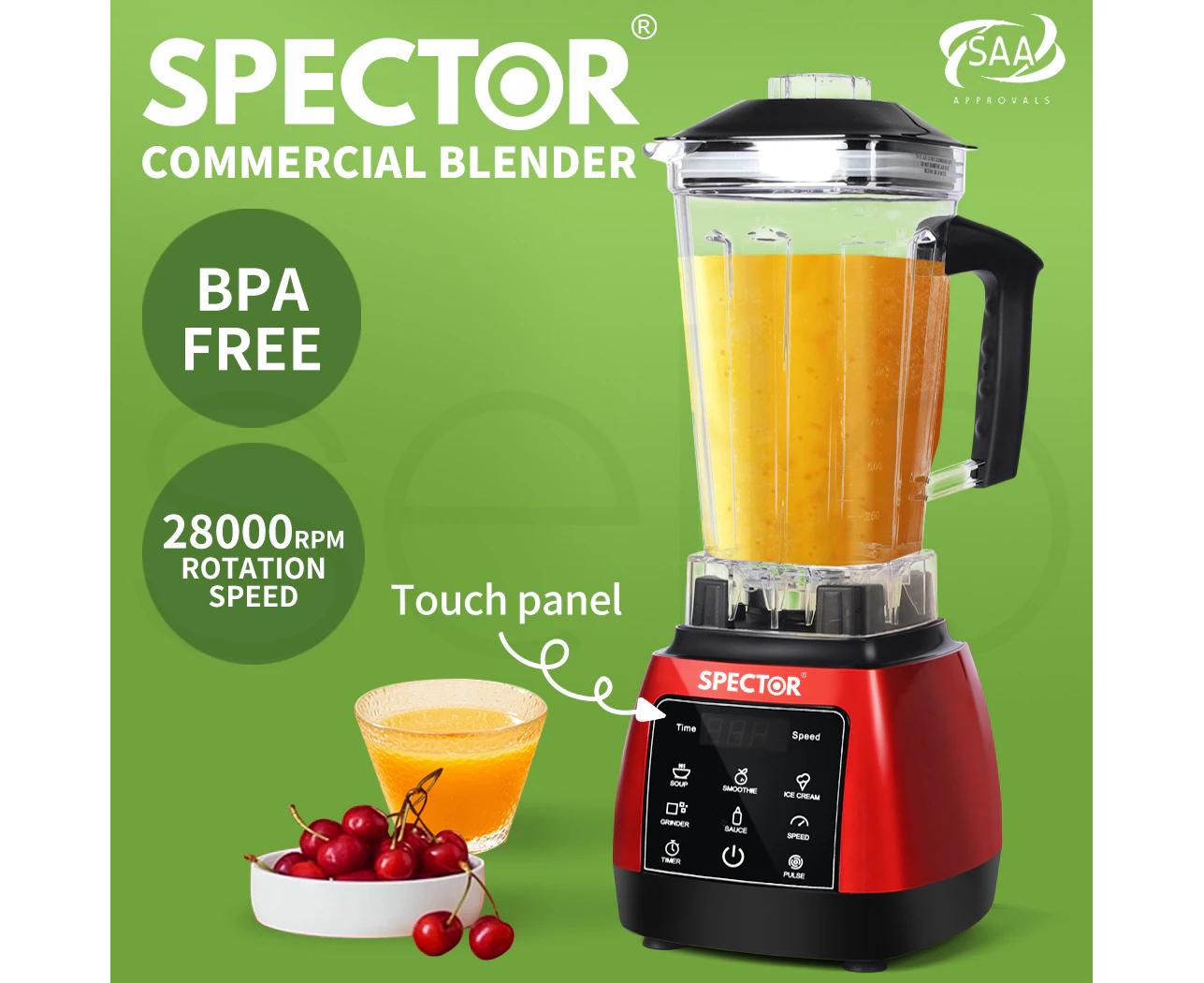 Spector 2L Commercial Blender Mixer Food Processor Juicer Smoothie Ice Crush