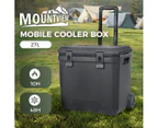 Mountview Cooler Ice Box 27L/43L Portable Chest Trolly For Camping BBQ Picnic