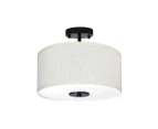 Emitto Led Ceiling Light Modern Bedroom Pendant Lights Linen Shade Flush