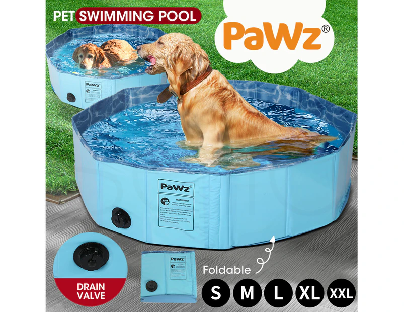 Pawz Folding Swimming Pool Dog Cat Washing Bath Tub Portable Summer Outdoor S