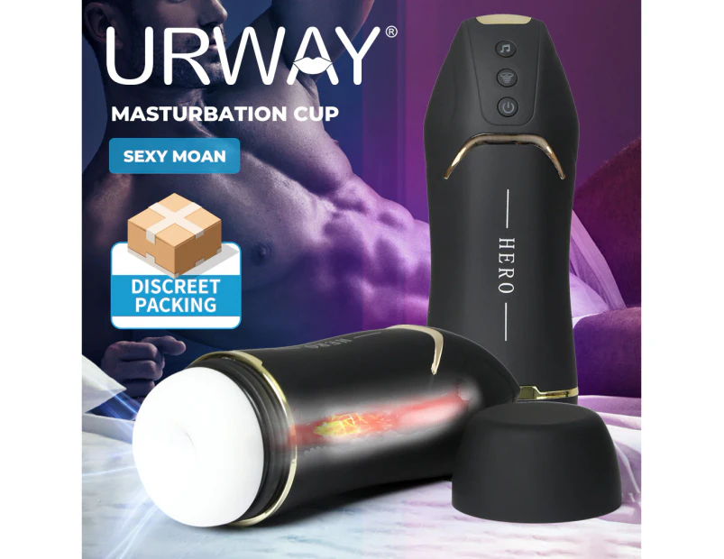 Urway Automatic Masturbator Cup Men Adult Sucking Sex Toy Heating