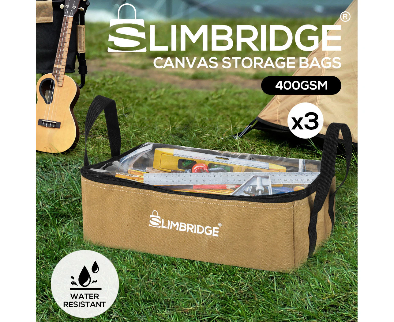 Slimbridge Camping Canvas Storage Bags Adventure Portable Caravan Organiser Bag