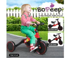 Bopeep Kids Tricycle Toddler Balance Bike 3 in1 Ride on Toys Toddler Push Trike