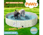 Pawz 160cm Pet Dog Swimming Pool Cat Portable BathTub Kid Shower Washing Folding