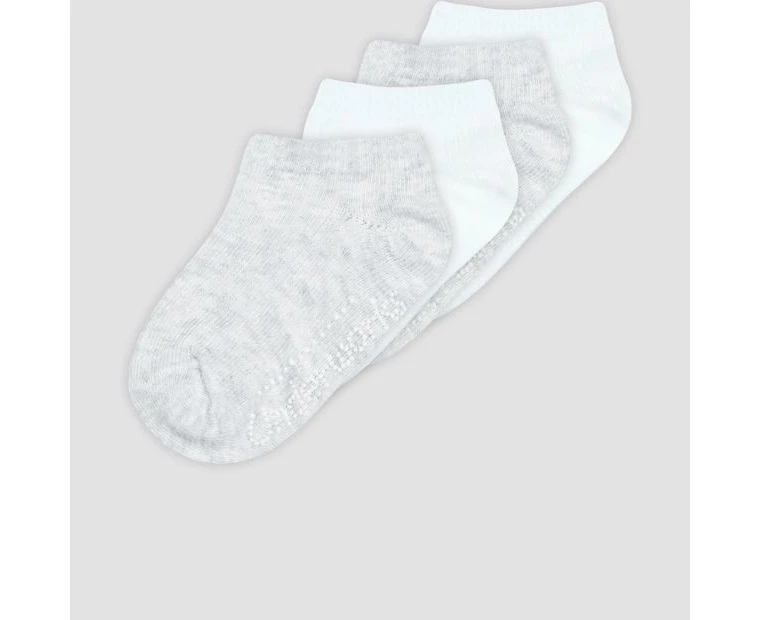 Baby Organic Cotton Blend Ribbed Low Cut Socks 4 Pack - Underworks