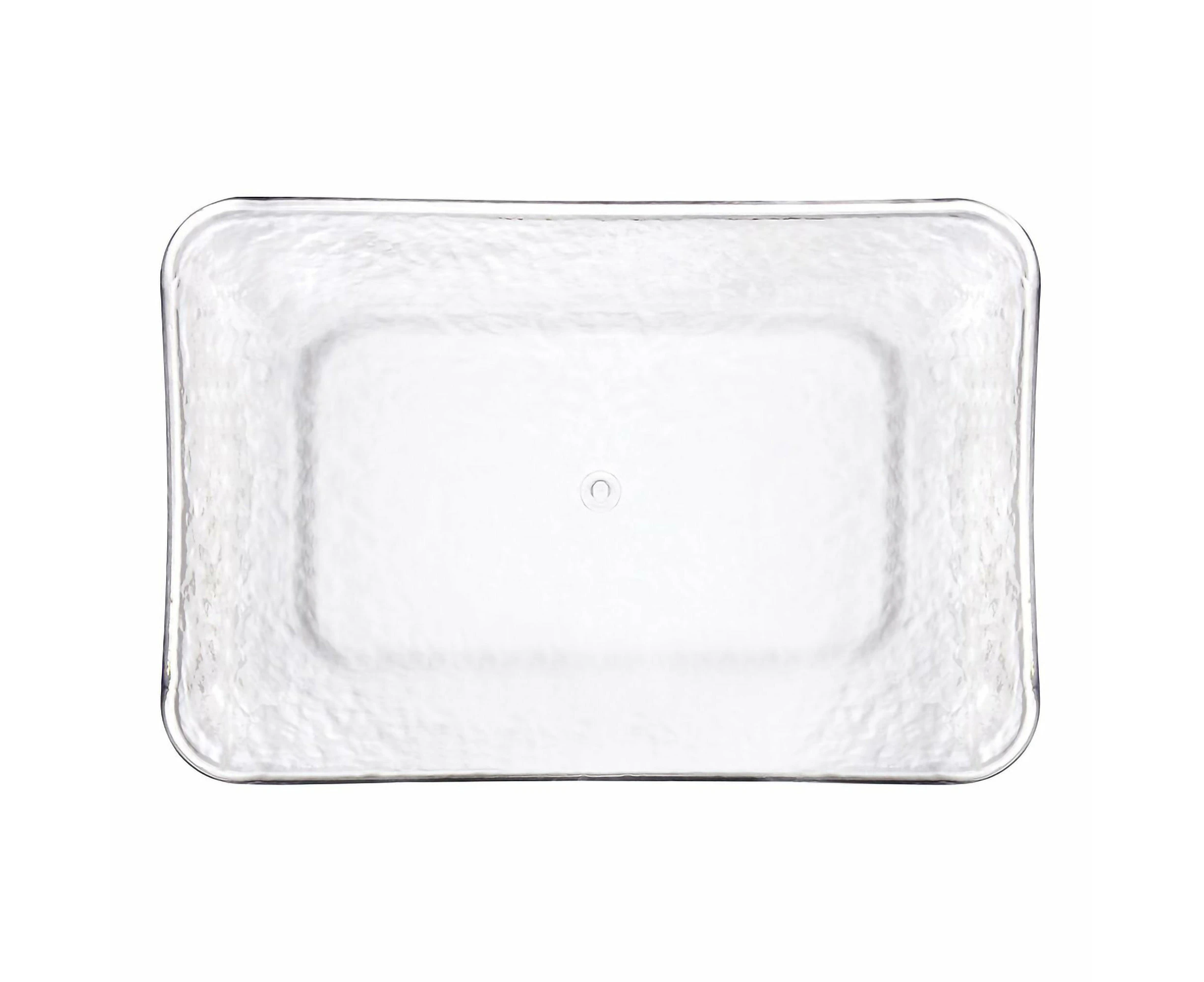 Premium Rectangular Tray Clear Hammered Look