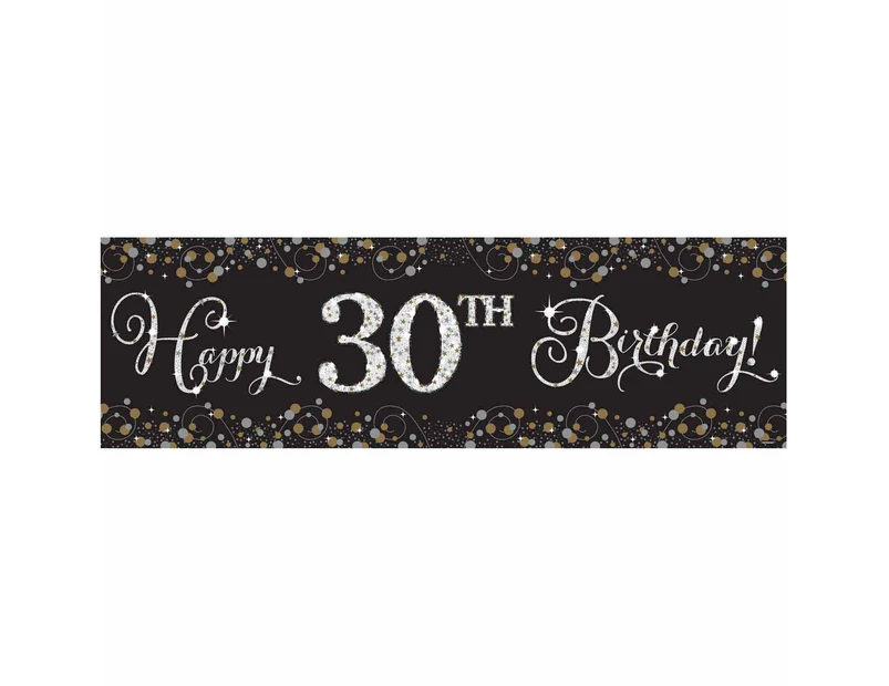 Sparkling Celebration Add Any Age Giant Plastic Banner Kit