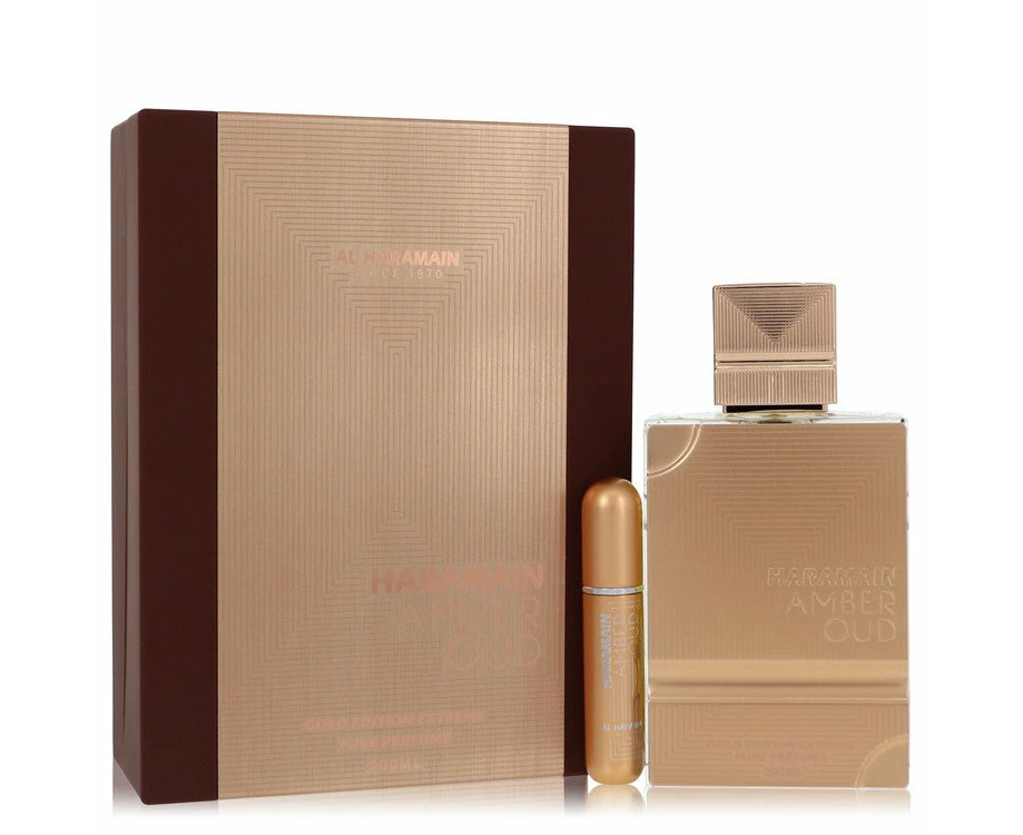 Al Haramain Amber Oud Gold Edition Extreme by Al Haramain Gift Set 6.7 oz 6.7 Pure Perfume Spray + 0.34 oz Refillable Spray for Women